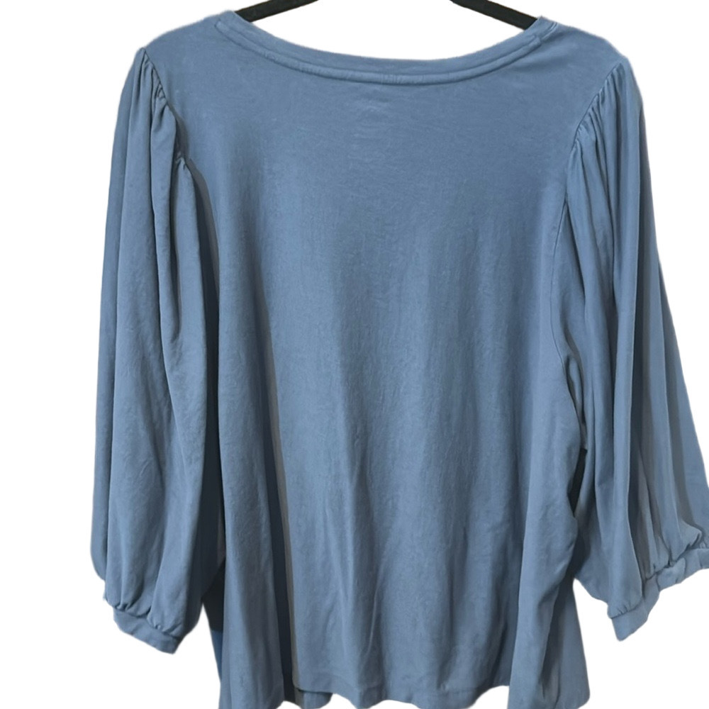 Sonoma Blue Gray Oversized Blouse with Relaxed Fit - Picture 2 of 2